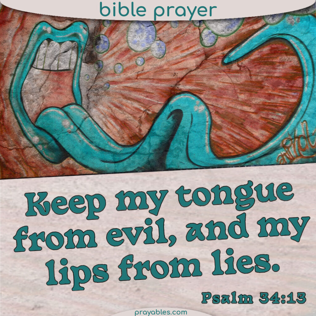 Bible Psalm 34 13 Prayables