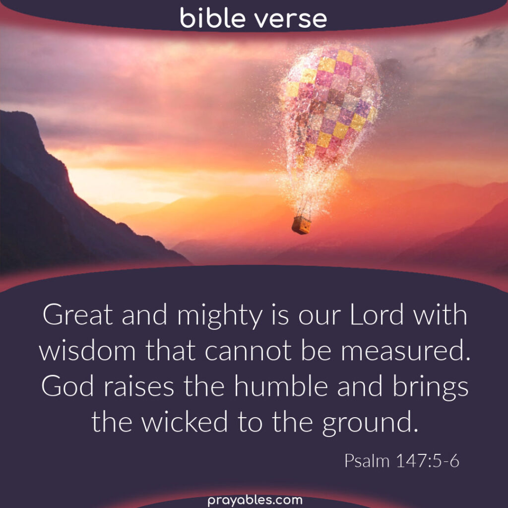 Bible Psalm 147 5 6 Prayables