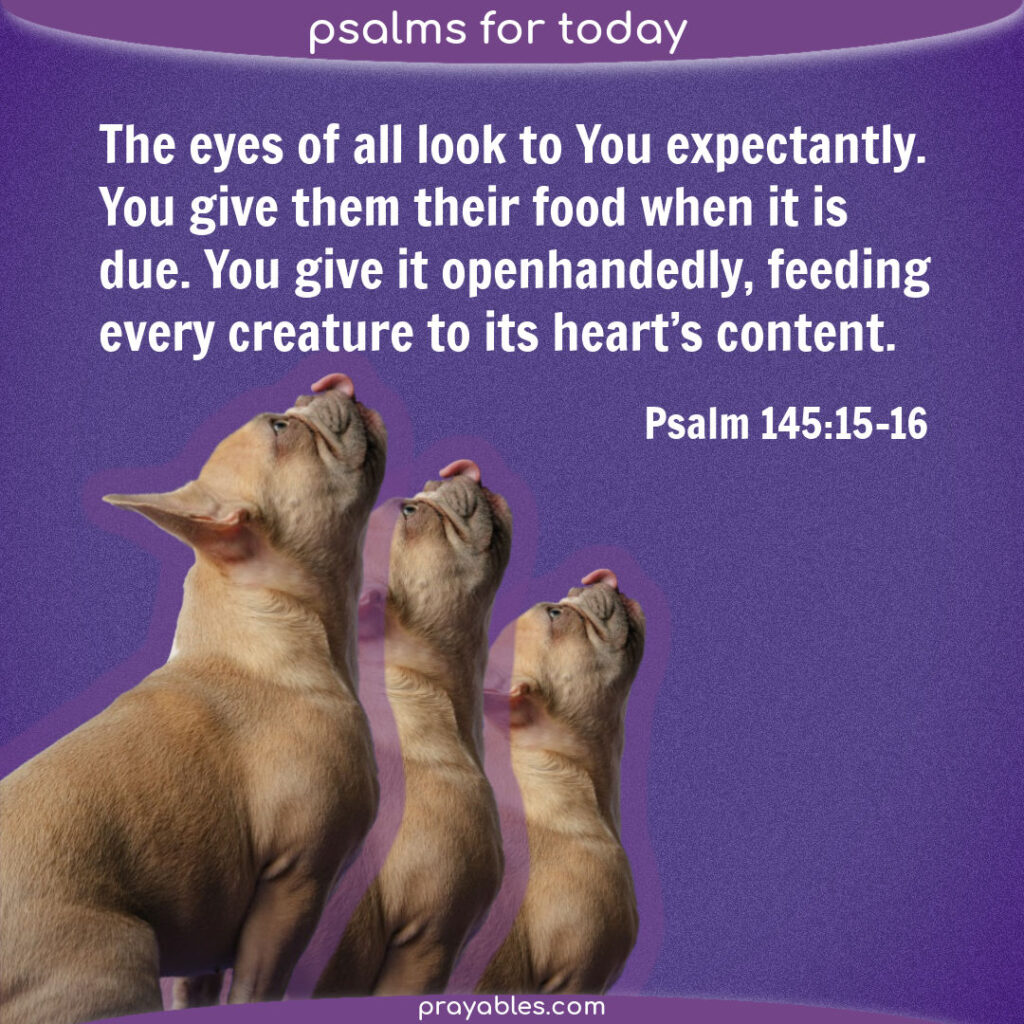 Bible Psalms 145 15 16 Prayables