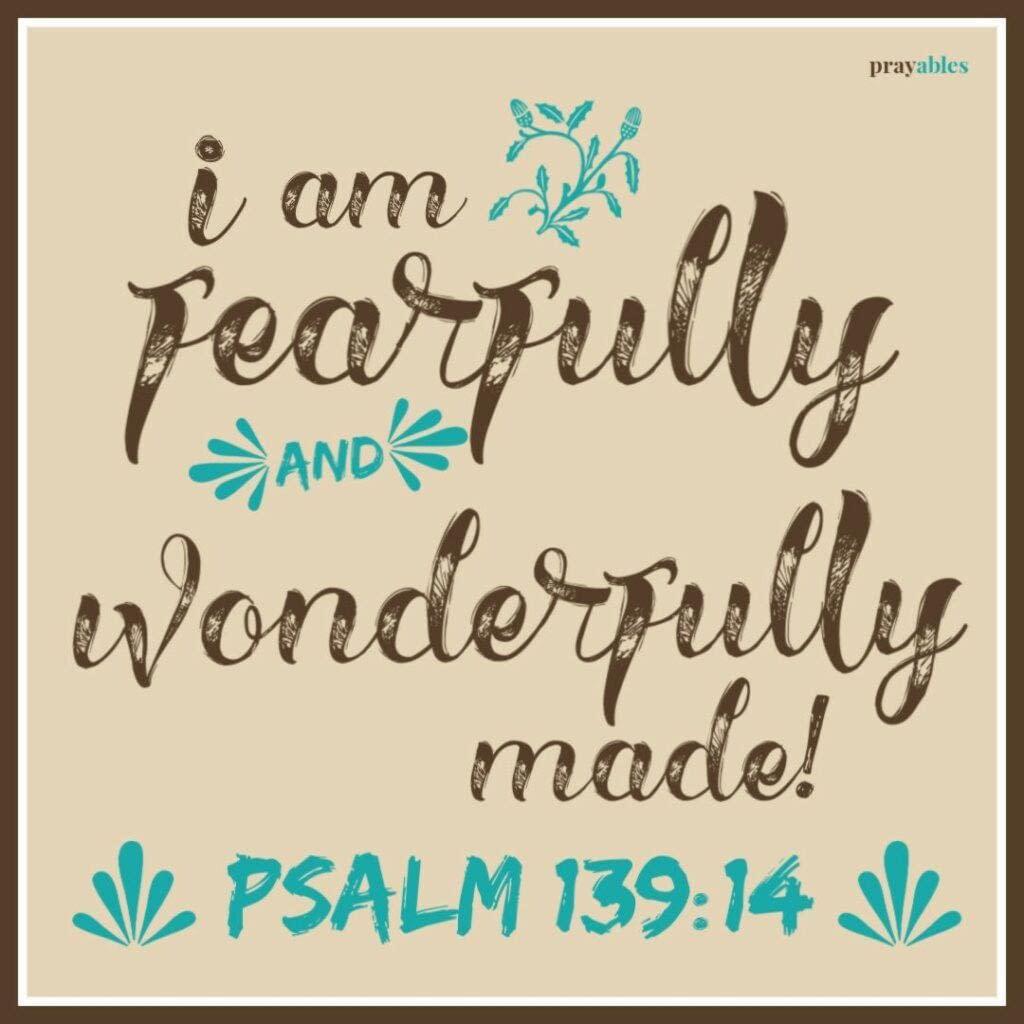 Bible Affirmation: Psalm 139:14 – Prayables