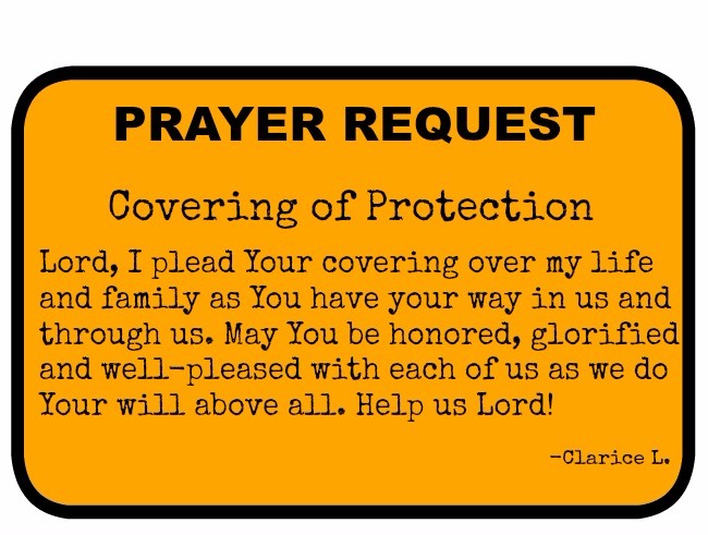 Prayables Prayer Request: Covering of Protection - Prayables