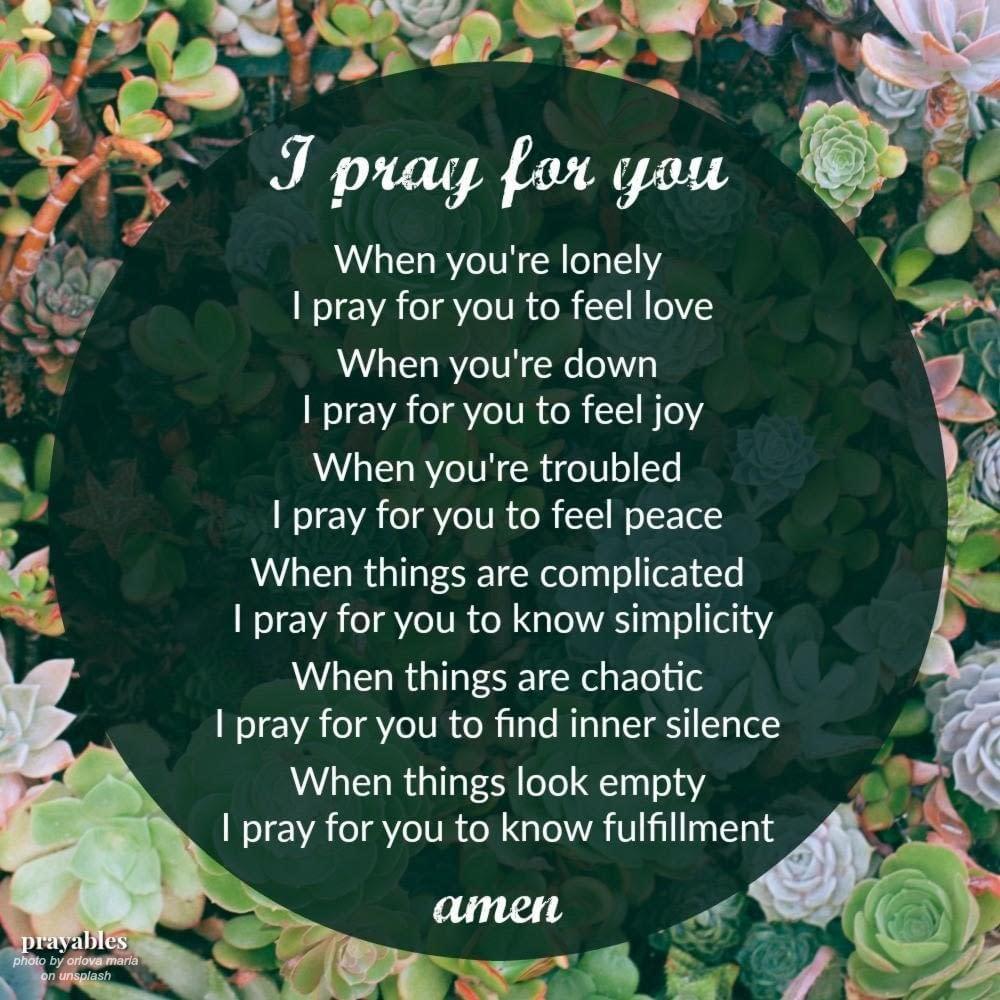 Prayer: I Pray for You - Prayables