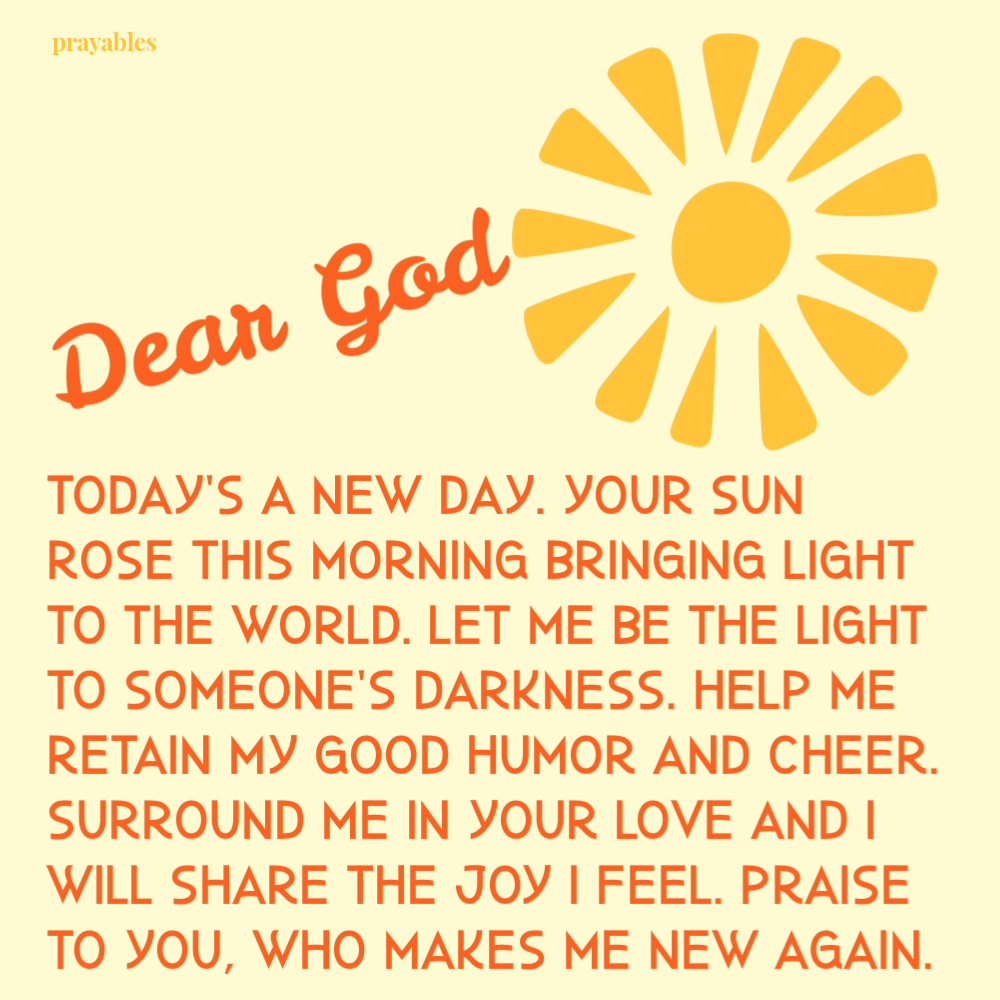 prayer for new day blessings