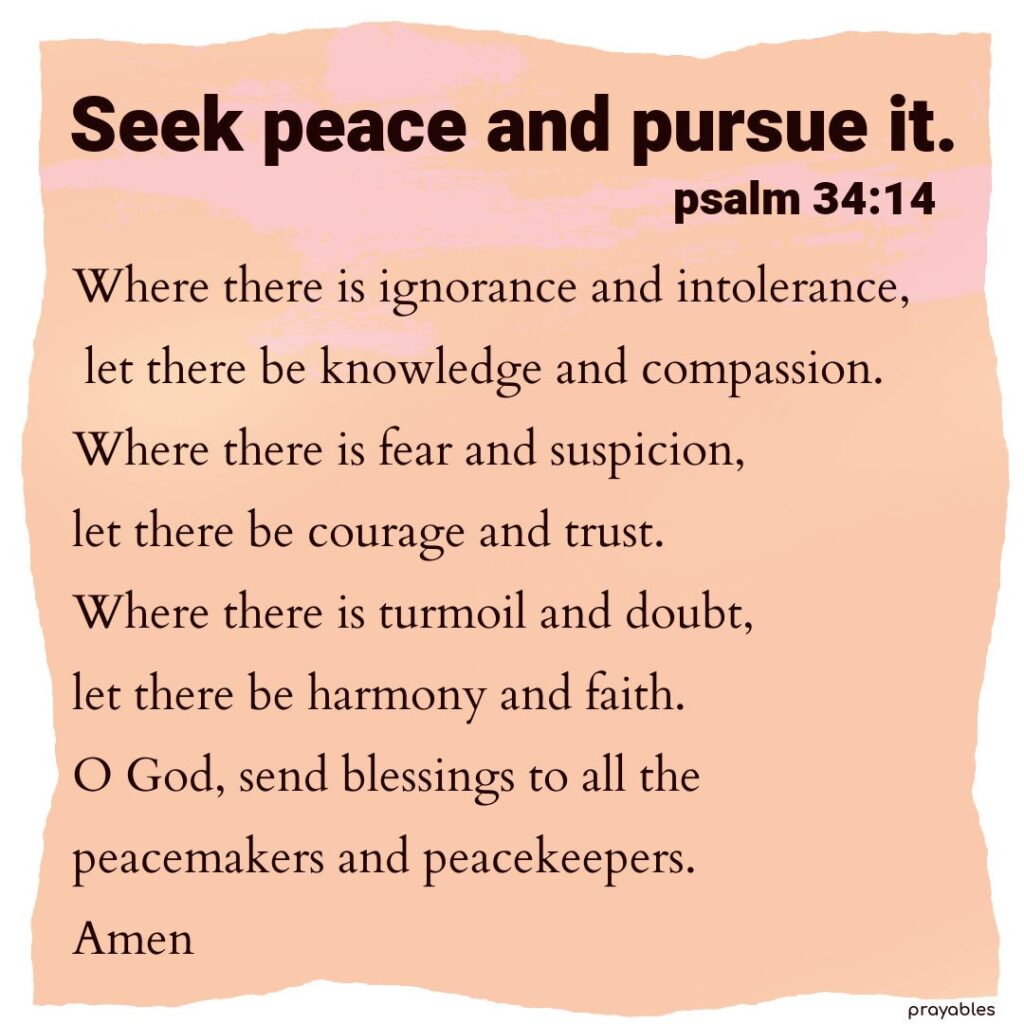 Bible Psalm 34 14 Prayables