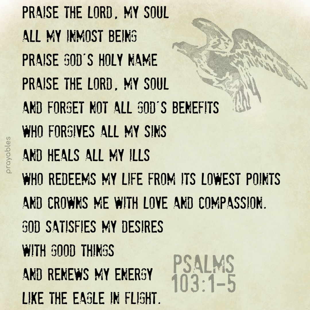 Bible Psalms 103 1 5 Prayables
