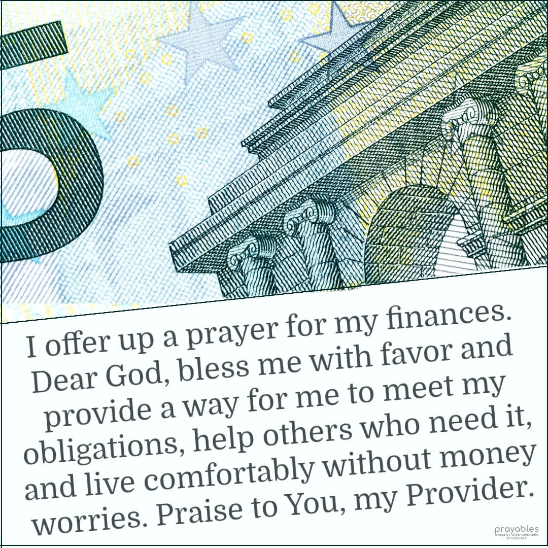 prayer for finances and anxiety