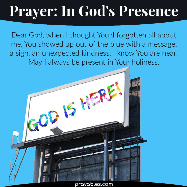 Prayer: In God's Presence - Prayables