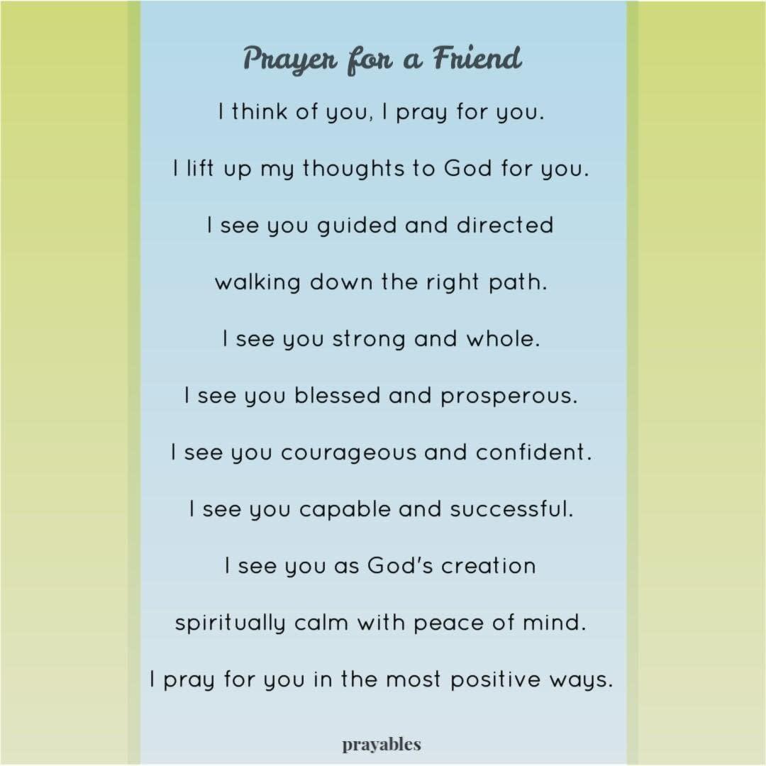Prayer: Prayer for a Friend - Prayables