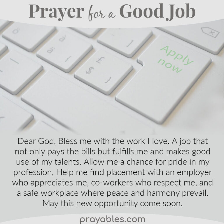 Prayer: New Job - Prayables