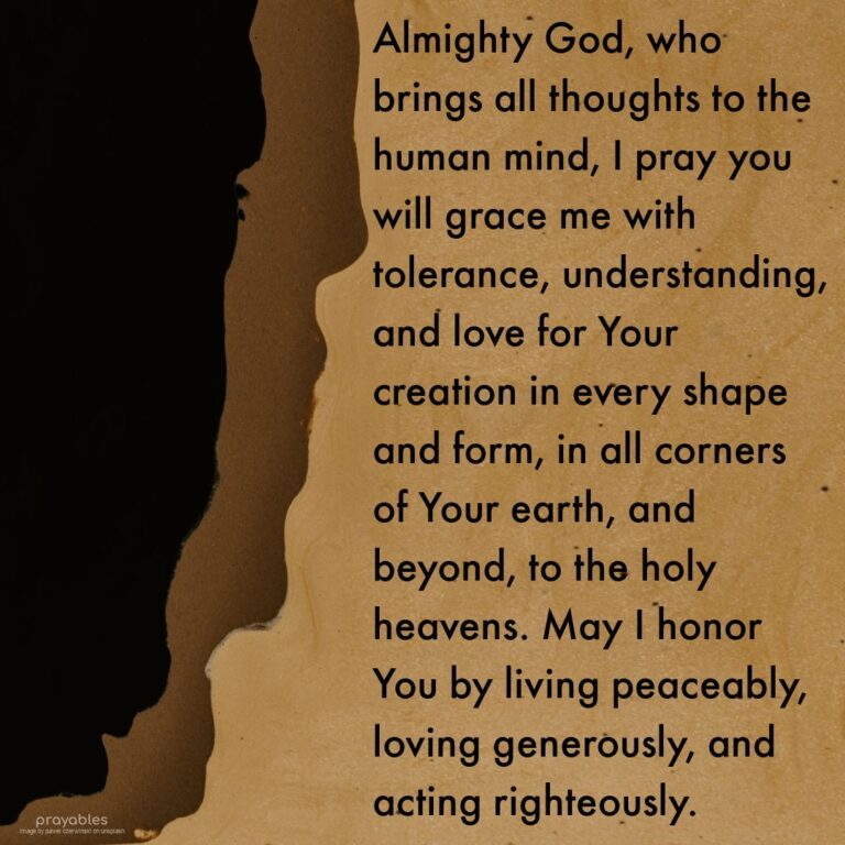 Prayer Thoughts to Mind Prayables