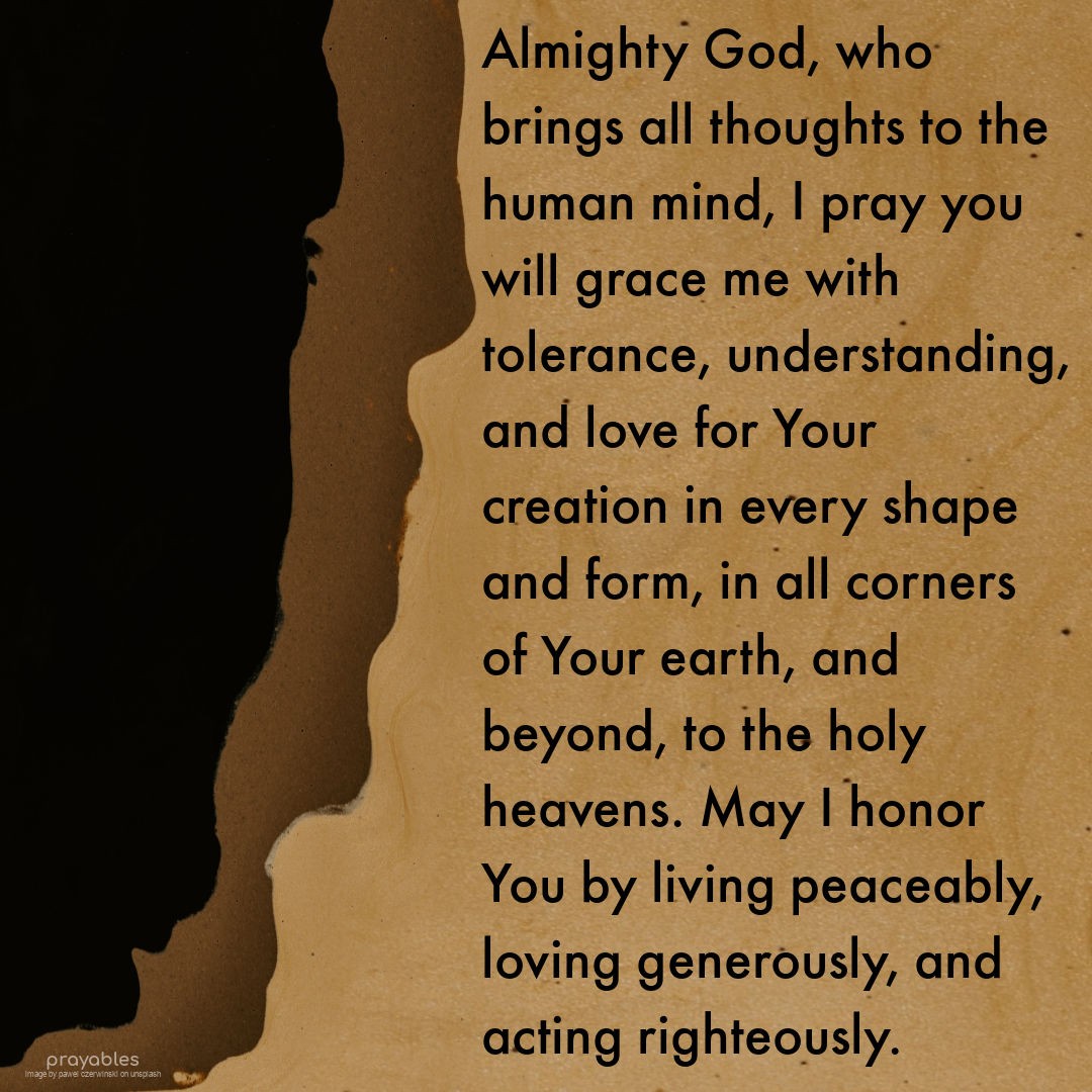 Prayer Thoughts to Mind Prayables