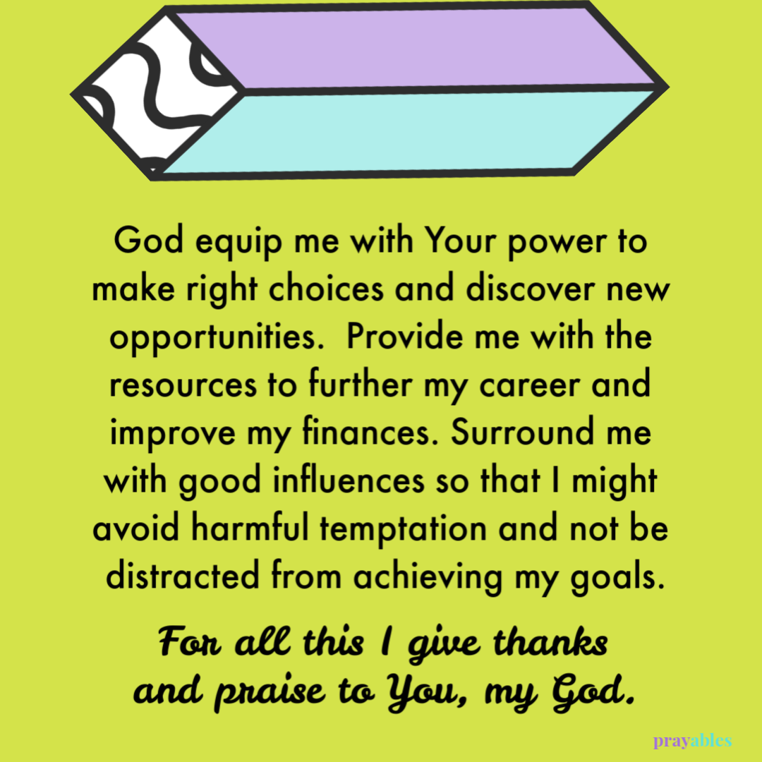 Prayer Achieving Goals Prayables