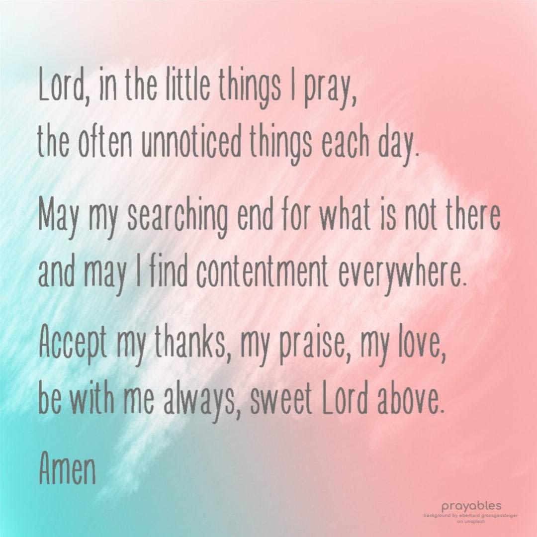 Prayer: Sweet Lord Above - Prayables