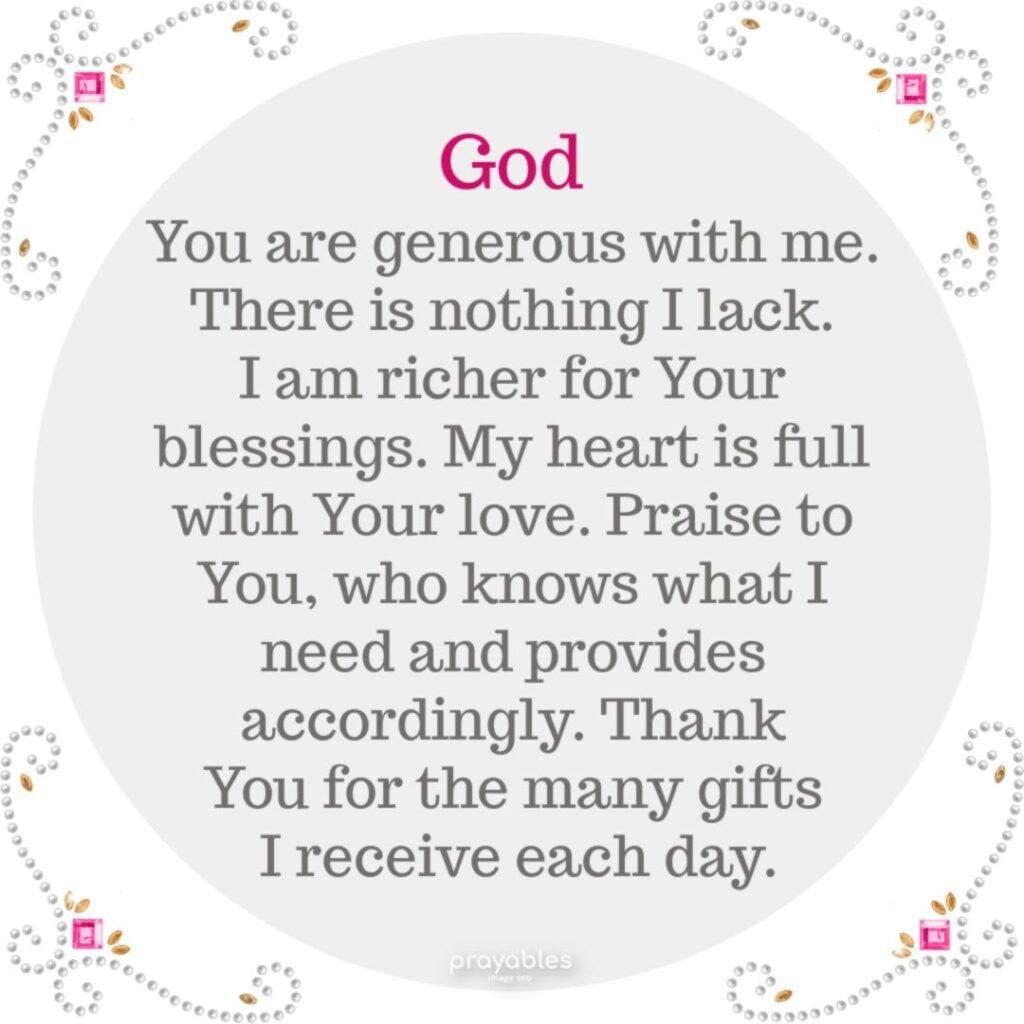 Prayer: Generous Gifts - Prayables