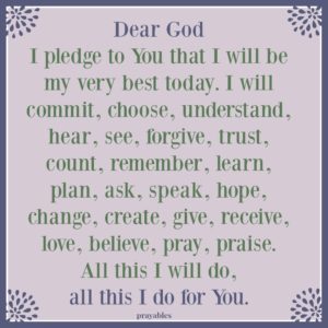 Prayer: My Pledge to God - Prayables