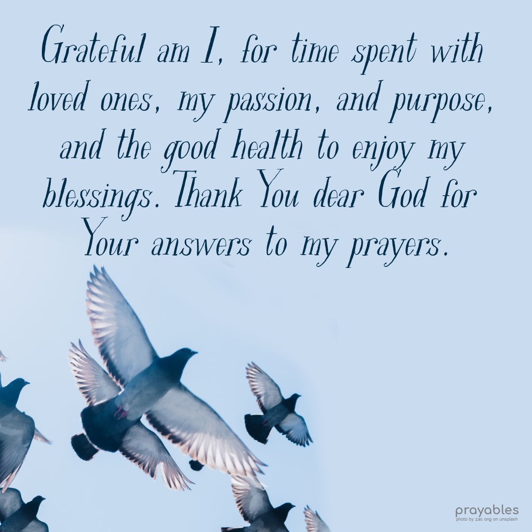 Prayer: Grateful Am I - Prayables