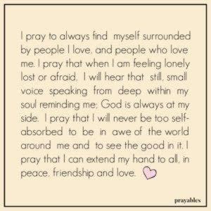 Prayer: People Who Love Me - Prayables