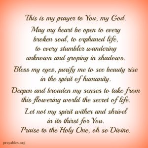 Prayer: To See Beauty Rise - Prayables