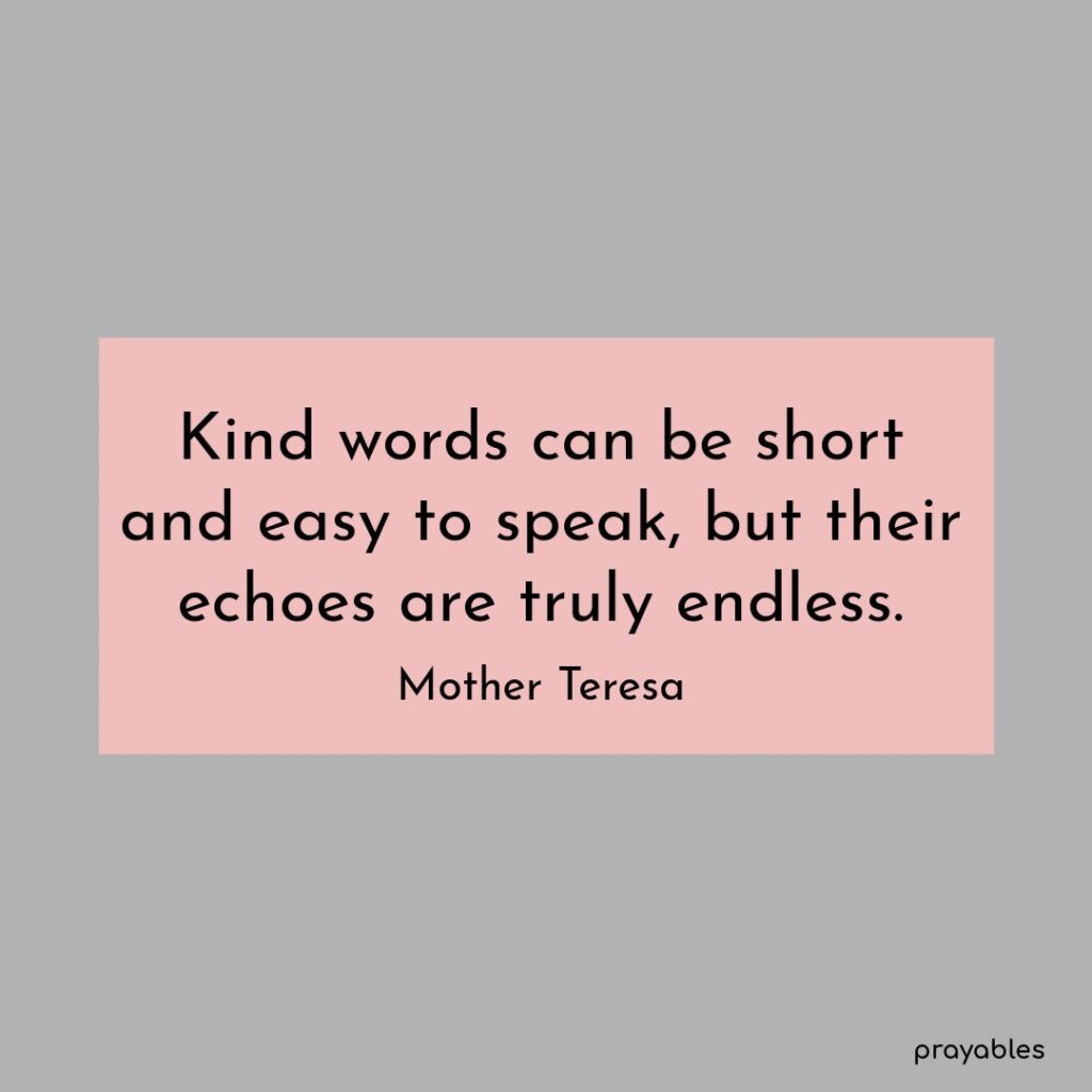 Quote: Kind Words - Prayables